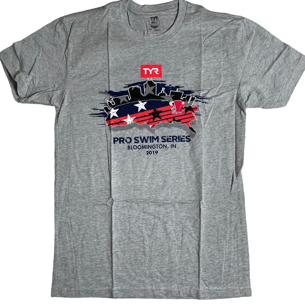 TYR Unisex Pro Swim Series 2019 Bloomington IN Short Sleeve Tshirt Grey - Medium